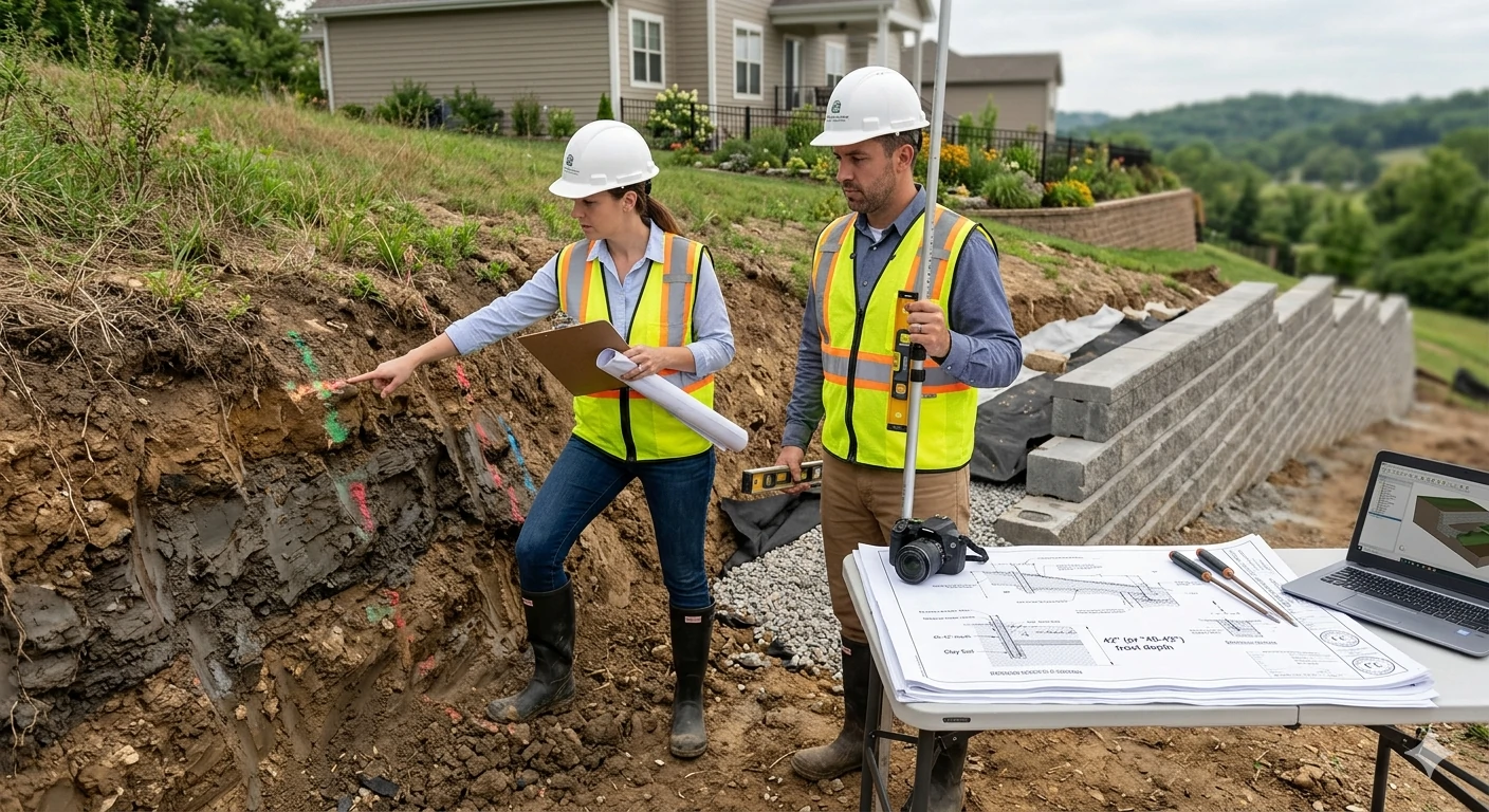 Retaining wall design in Chesterfield, MO